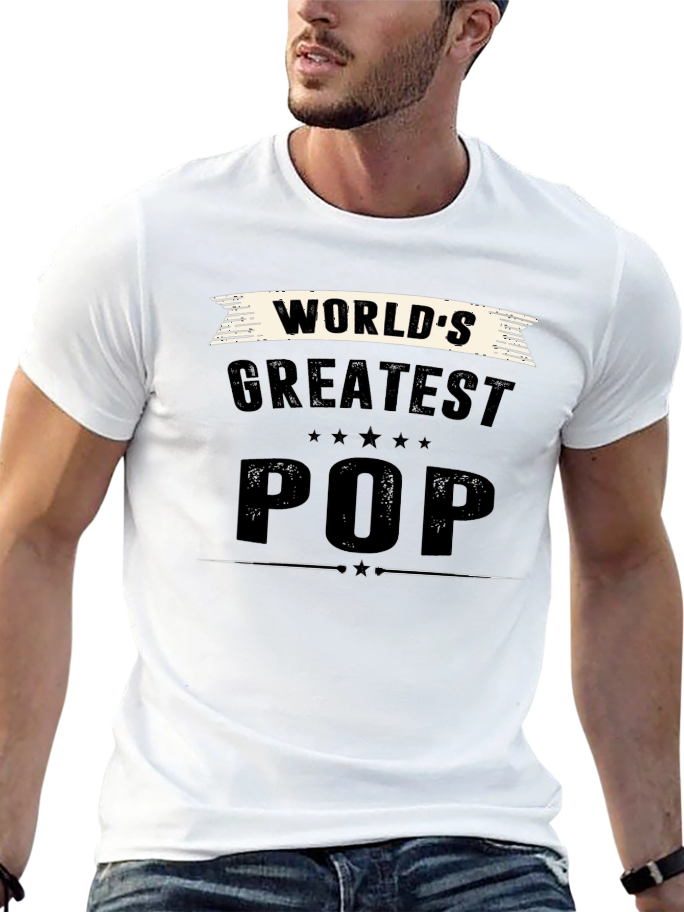 Worlds Greatest Pop Black T-Shirt