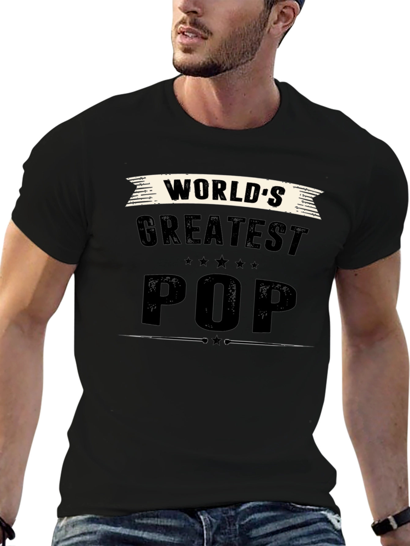 Worlds Greatest Pop Black T-Shirt