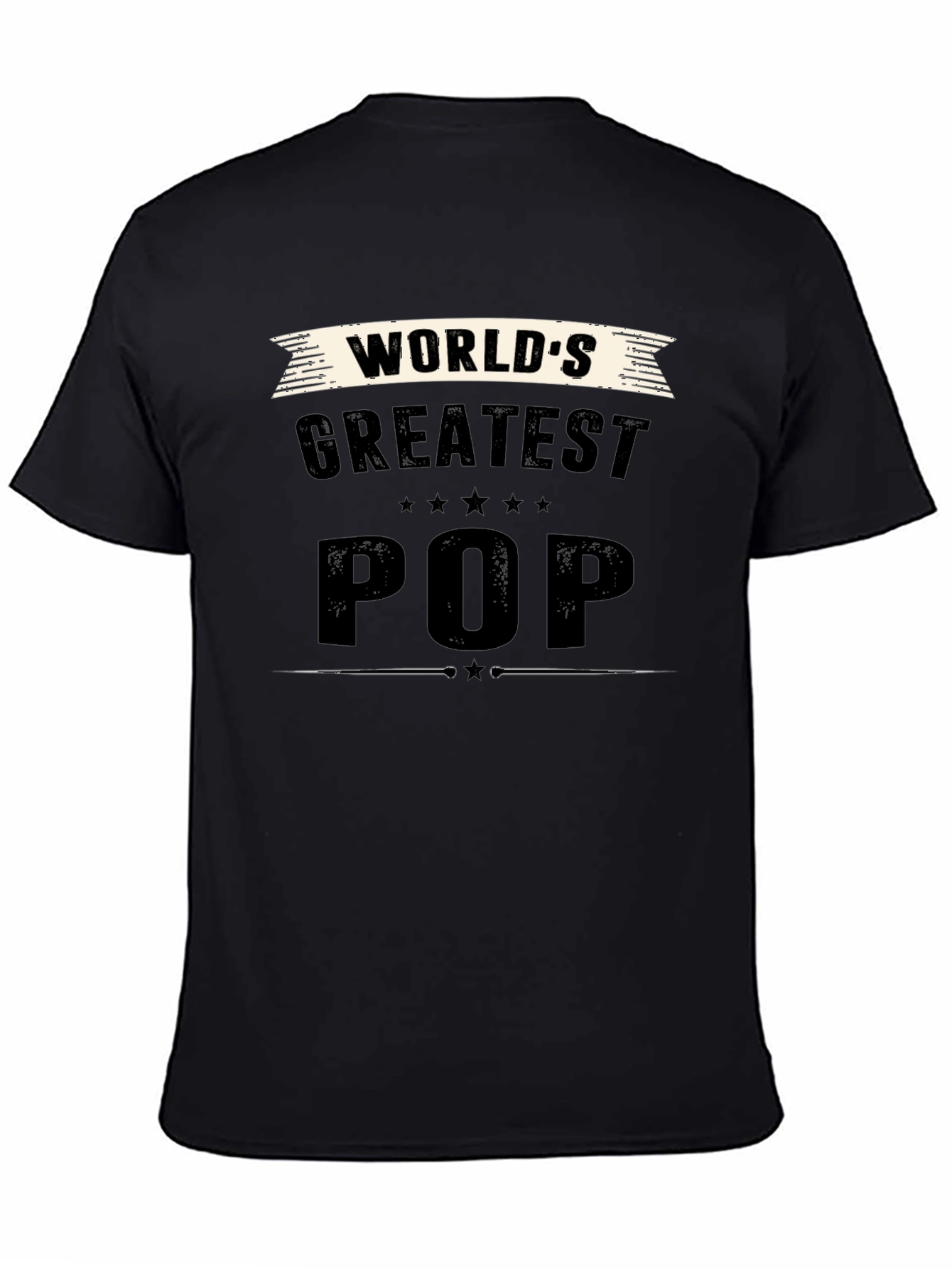 Worlds Greatest Pop Black T-Shirt