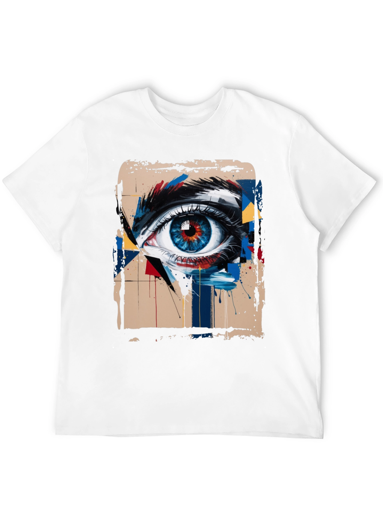 Abstract Eye Graphic Tee - Mens Black T-Shirt