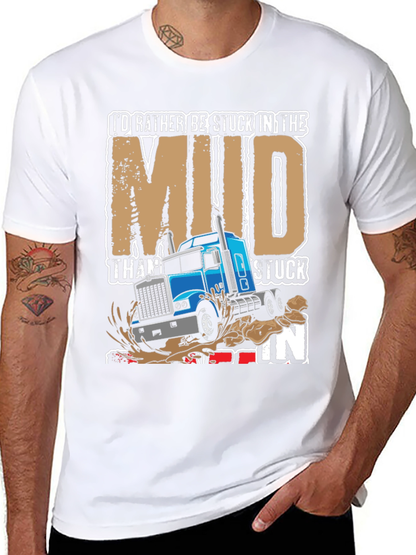 Mud Trucker T-Shirt - Stuck in the Mud