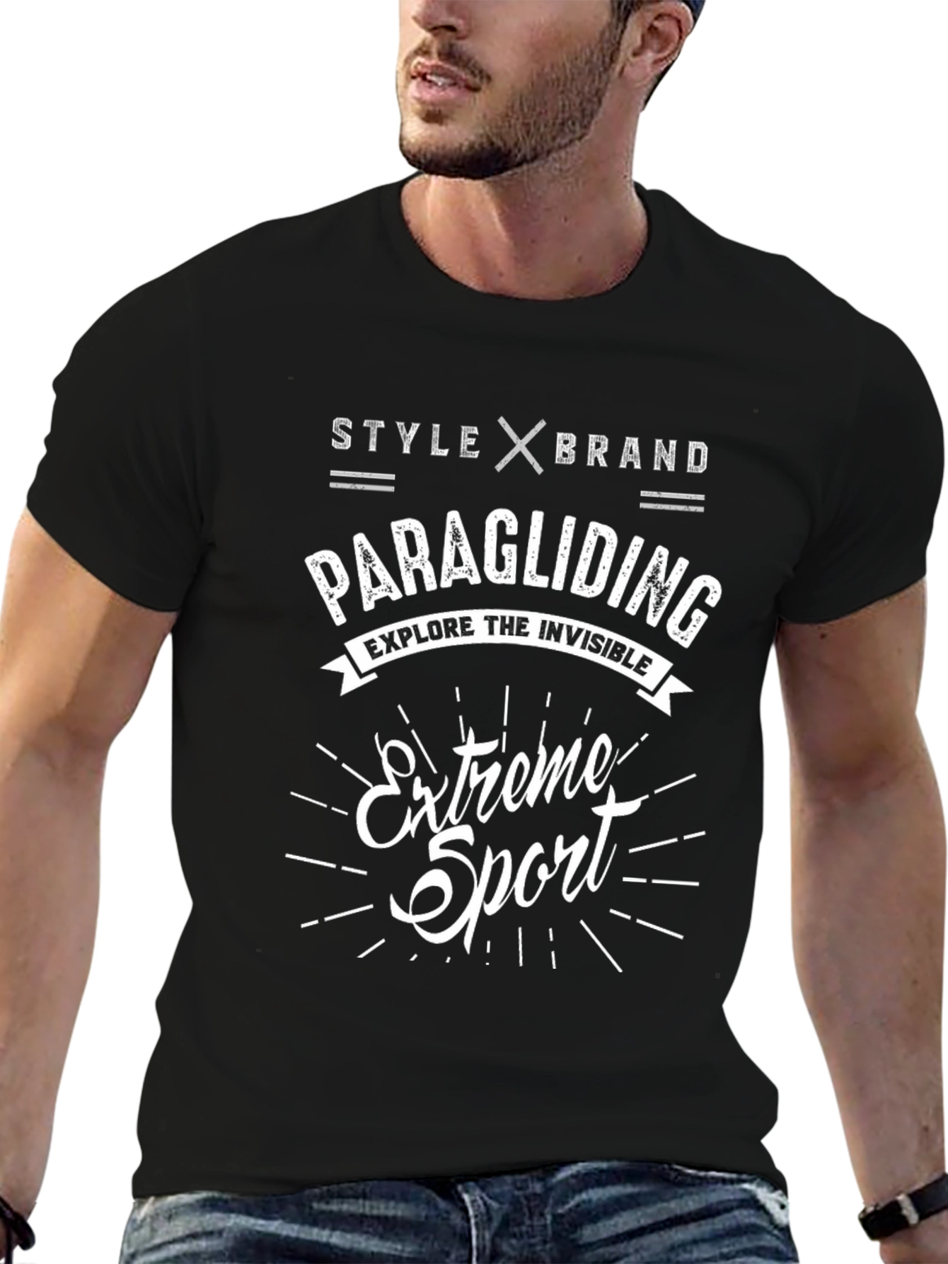 Paragliding Extreme Sport Graphic T-Shirt