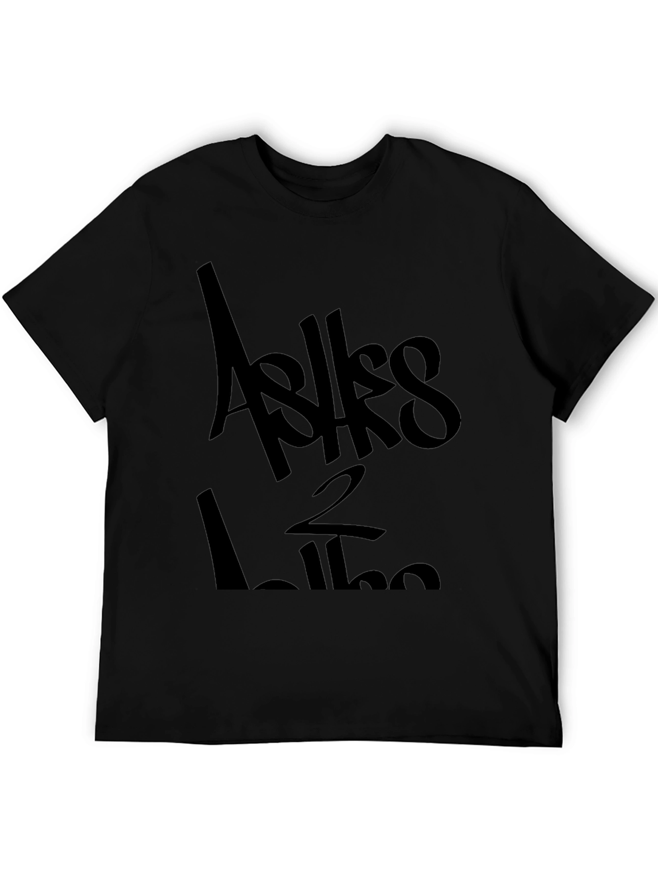 Asks 2 Like Black Graphic Tee