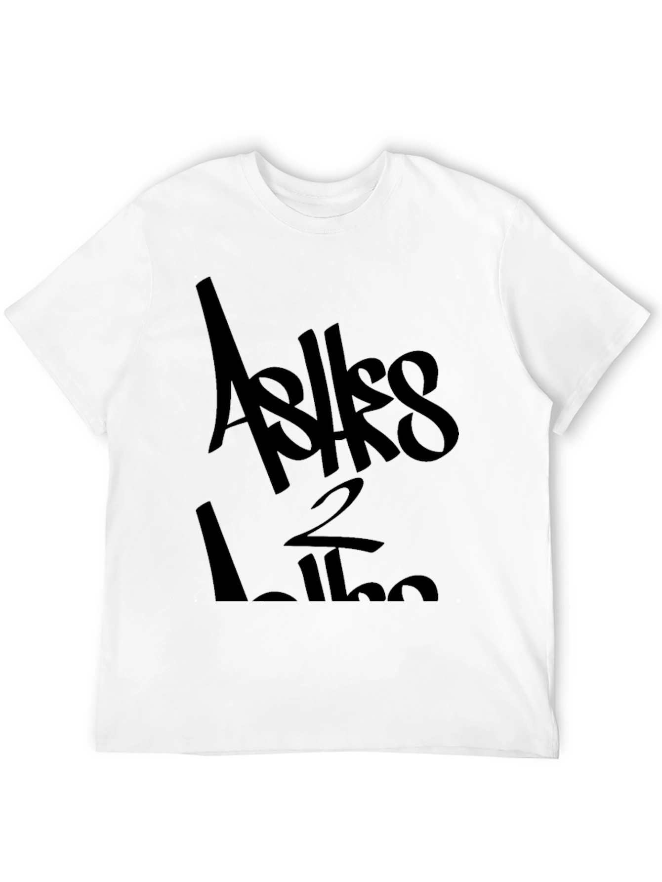 Asks 2 Like Black Graphic Tee