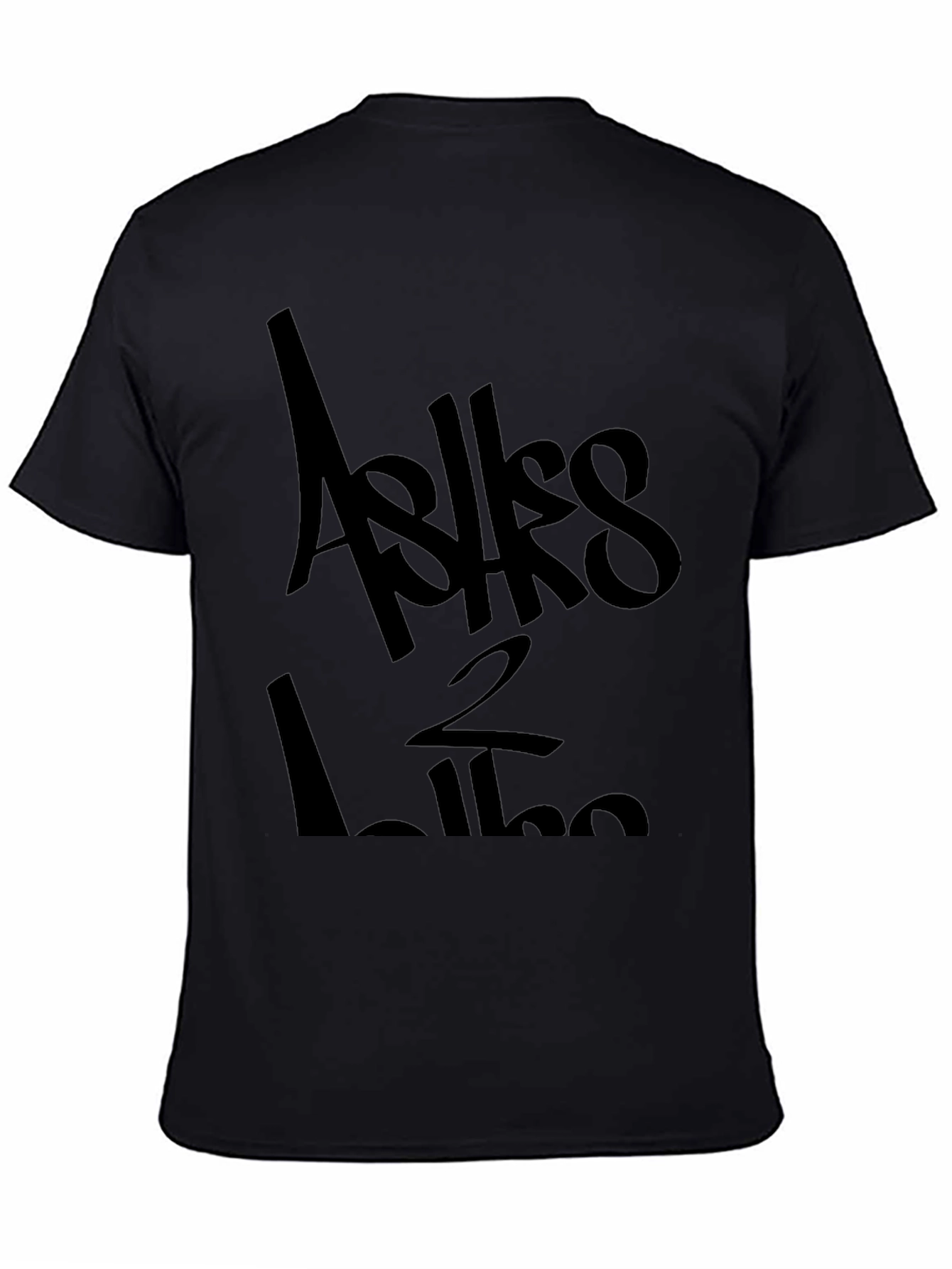 Asks 2 Like Black Graphic Tee