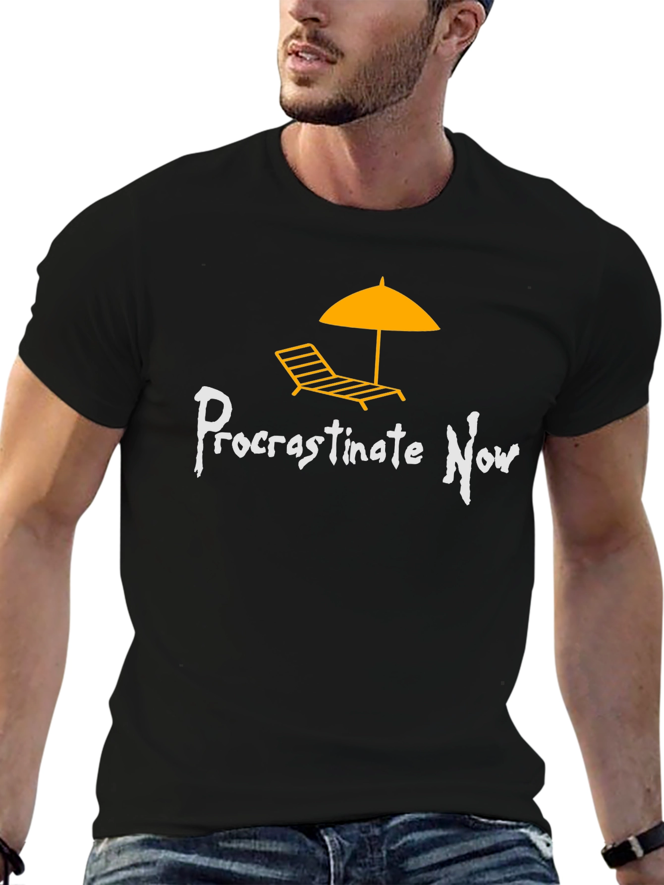 Procrastinate Now Graphic T-Shirt