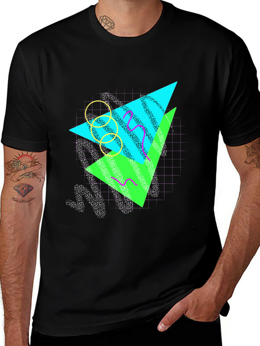 Retro 80s Graphic Tee - Black