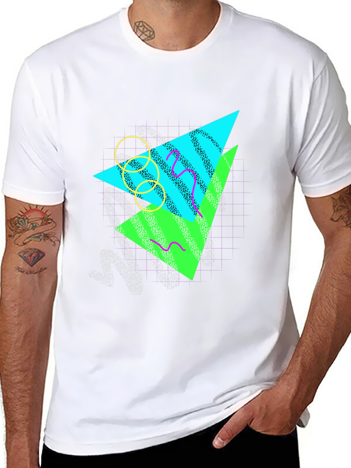 Retro 80s Graphic Tee - Black