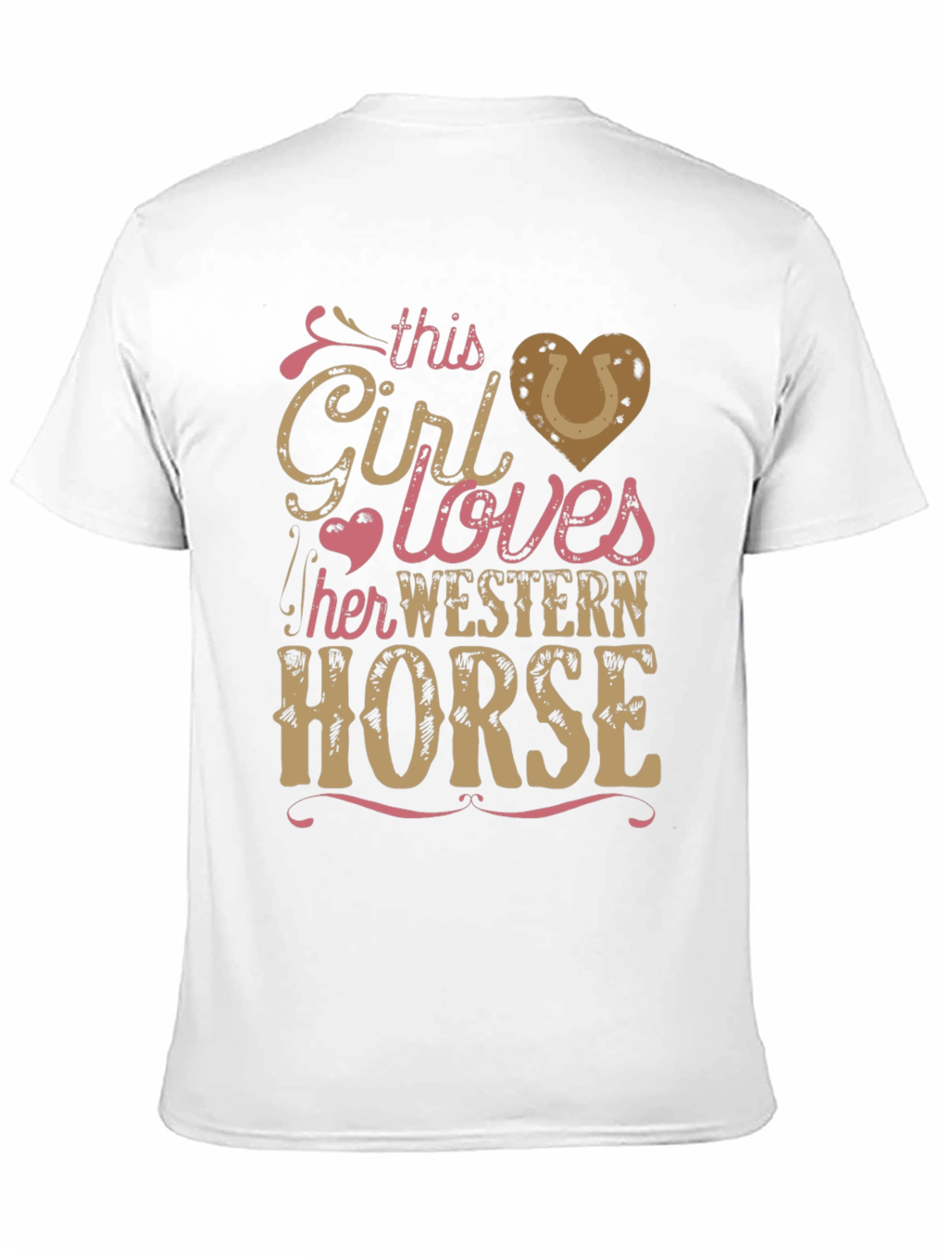 Girl Loves Western Horse Graphic Tee