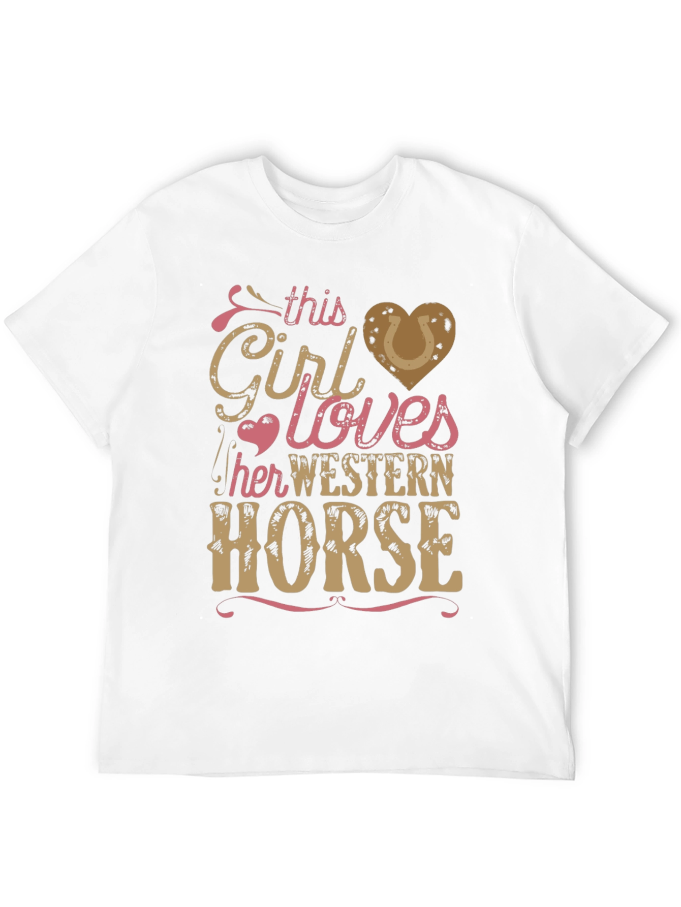 Girl Loves Western Horse Graphic Tee