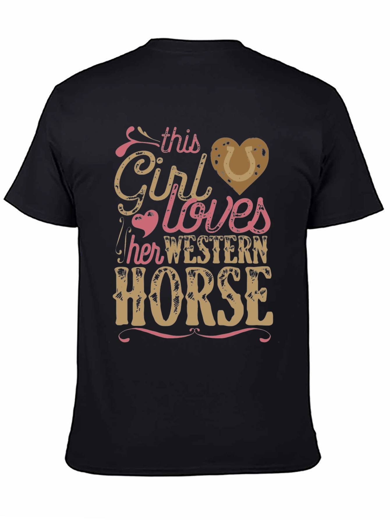 Girl Loves Western Horse Graphic Tee