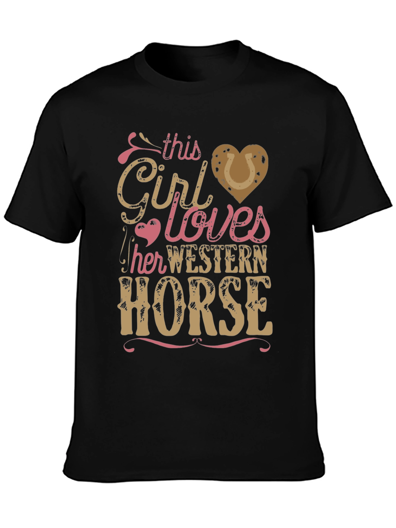 Girl Loves Western Horse Graphic Tee