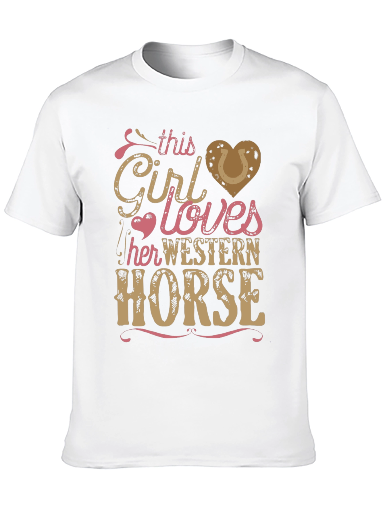 Girl Loves Western Horse Graphic Tee