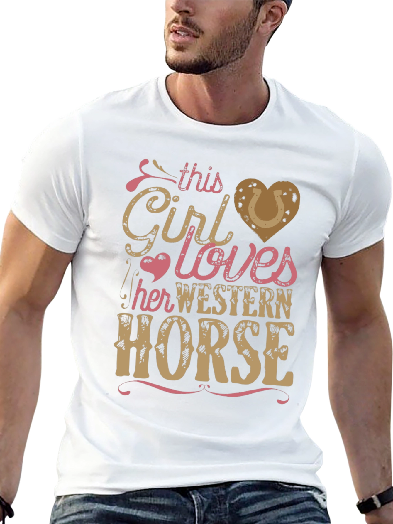 Girl Loves Western Horse Graphic Tee