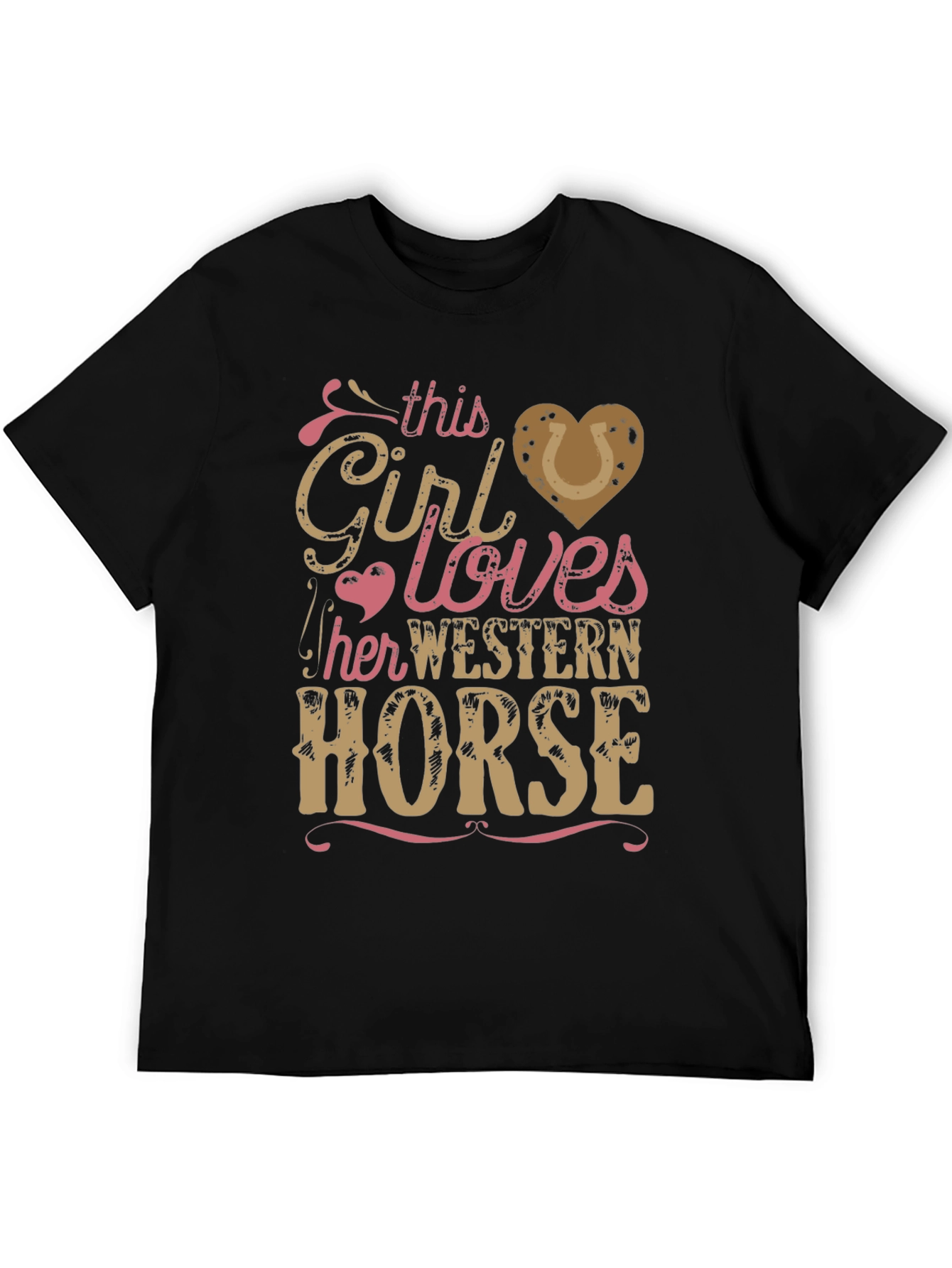 Girl Loves Western Horse Graphic Tee
