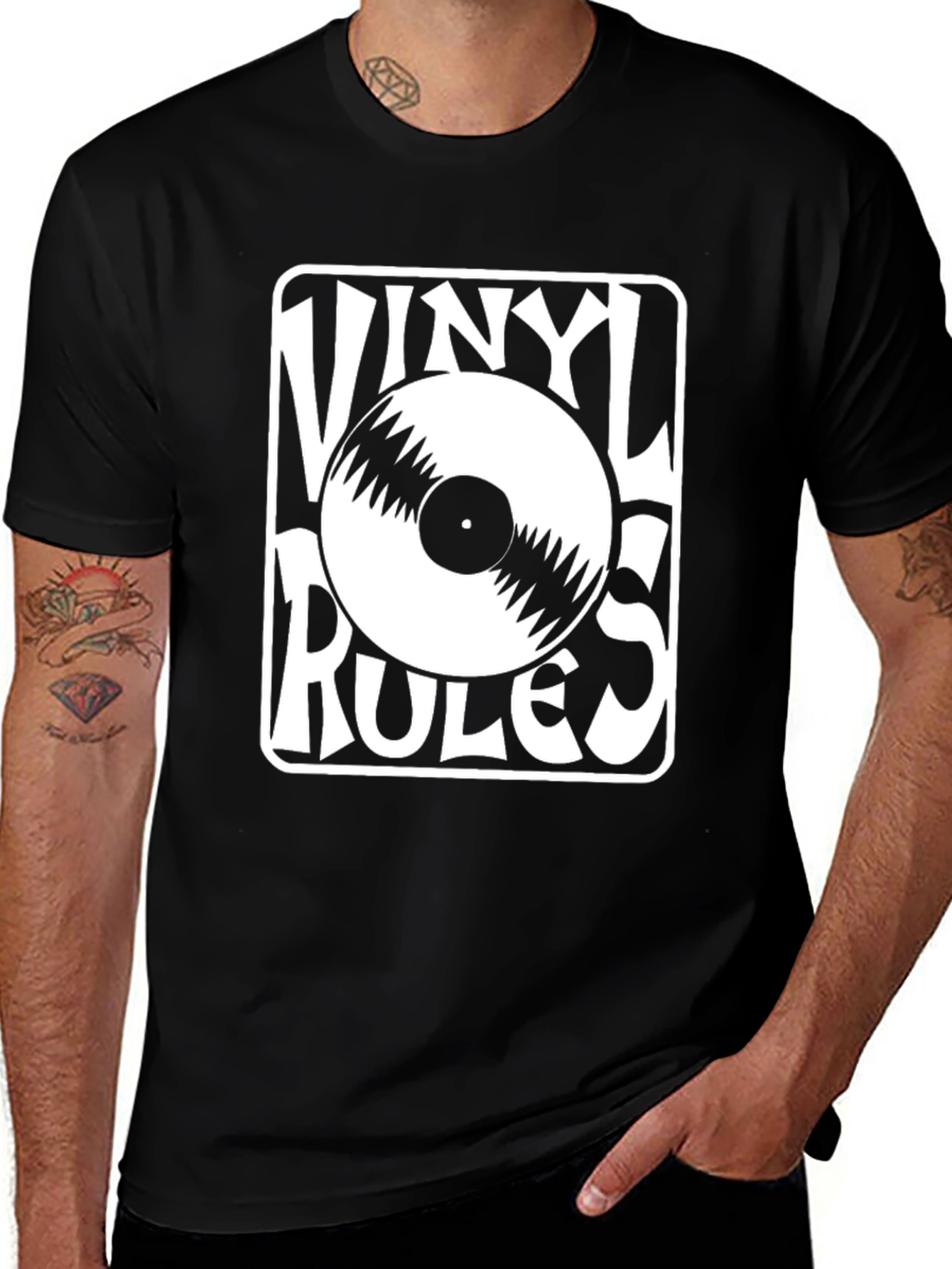 Vinyl Rules T-Shirt - Retro Music Lover Tee