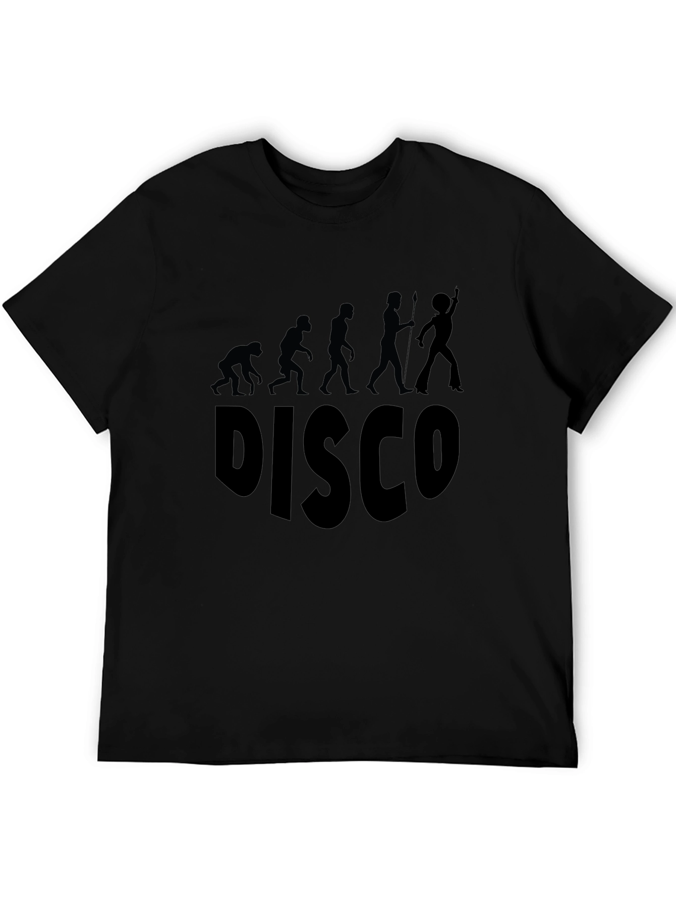 Disco Evolution Graphic T-Shirt - Black Cotton Tee