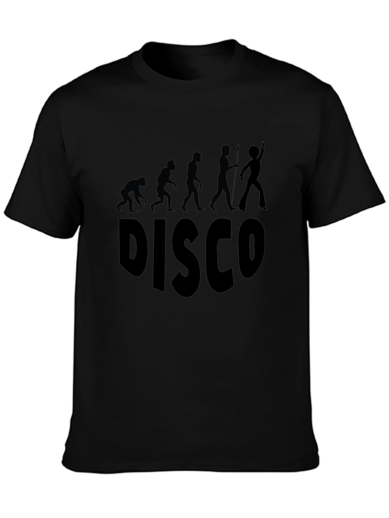 Disco Evolution Graphic T-Shirt - Black Cotton Tee