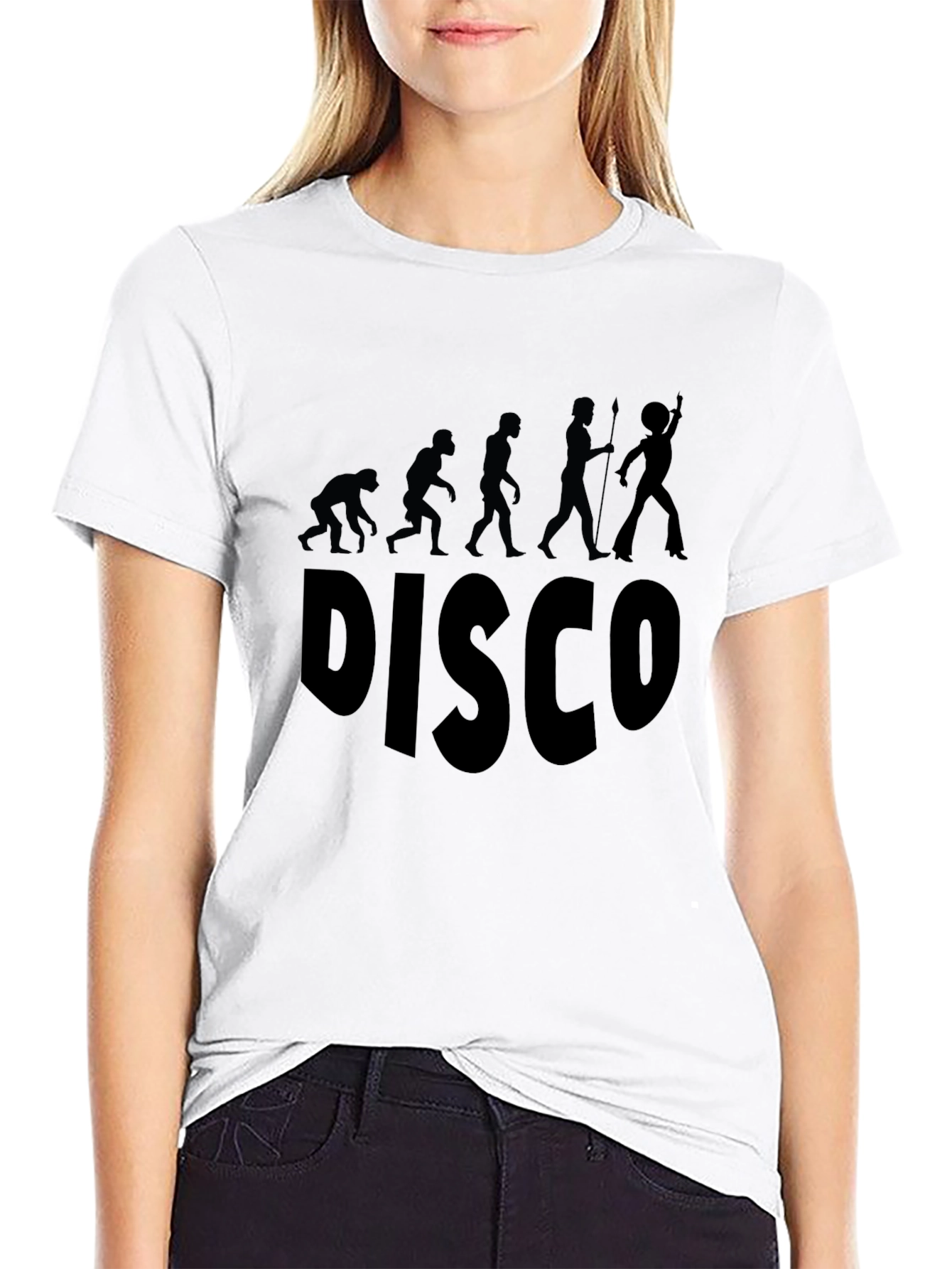 Disco Evolution Graphic T-Shirt - Black Cotton Tee
