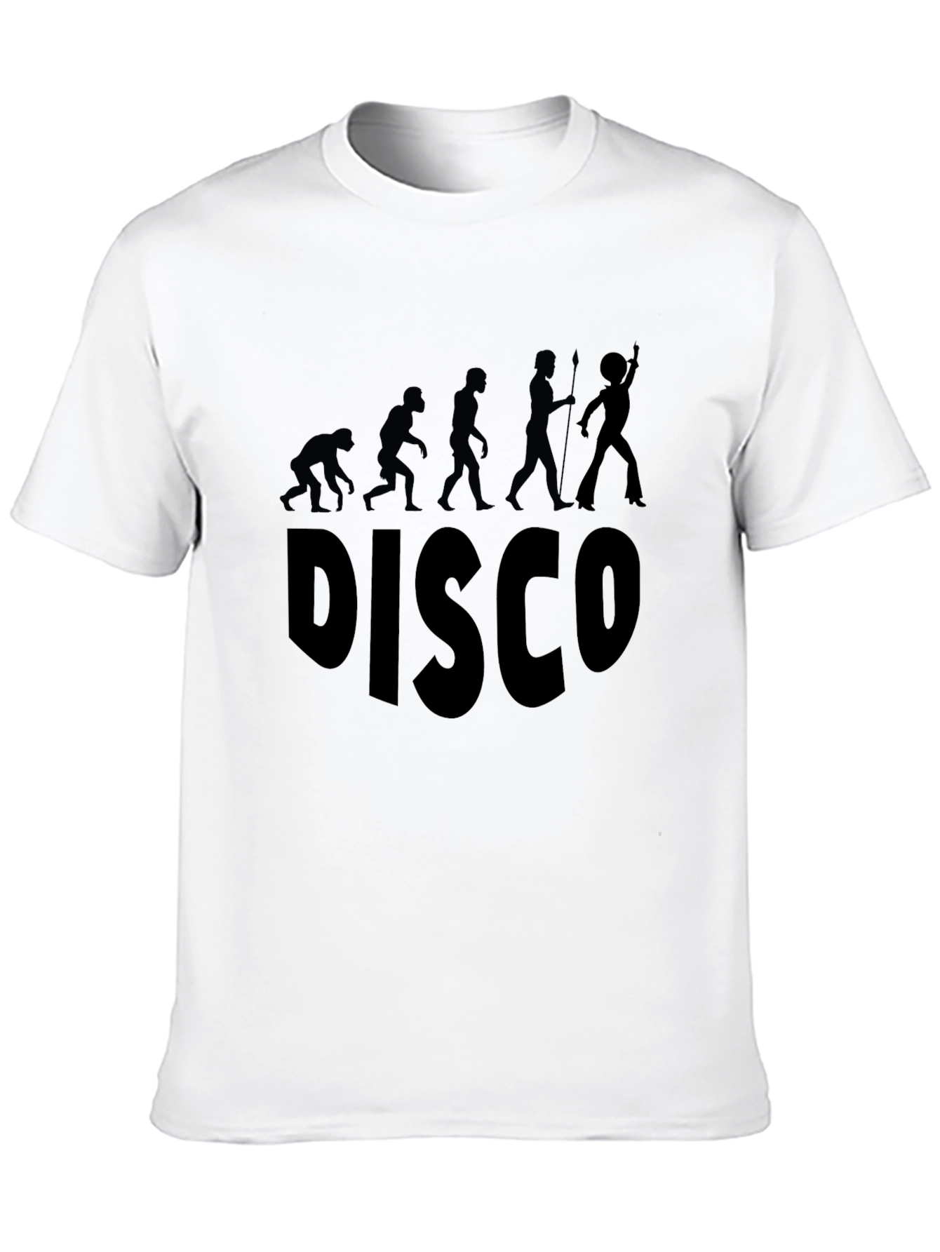 Disco Evolution Graphic T-Shirt - Black Cotton Tee