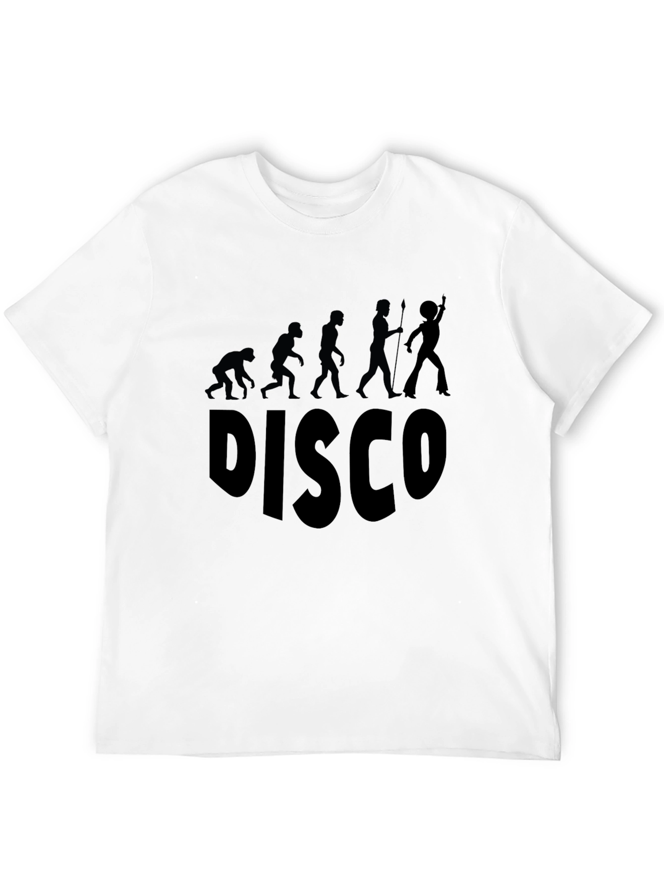Disco Evolution Graphic T-Shirt - Black Cotton Tee