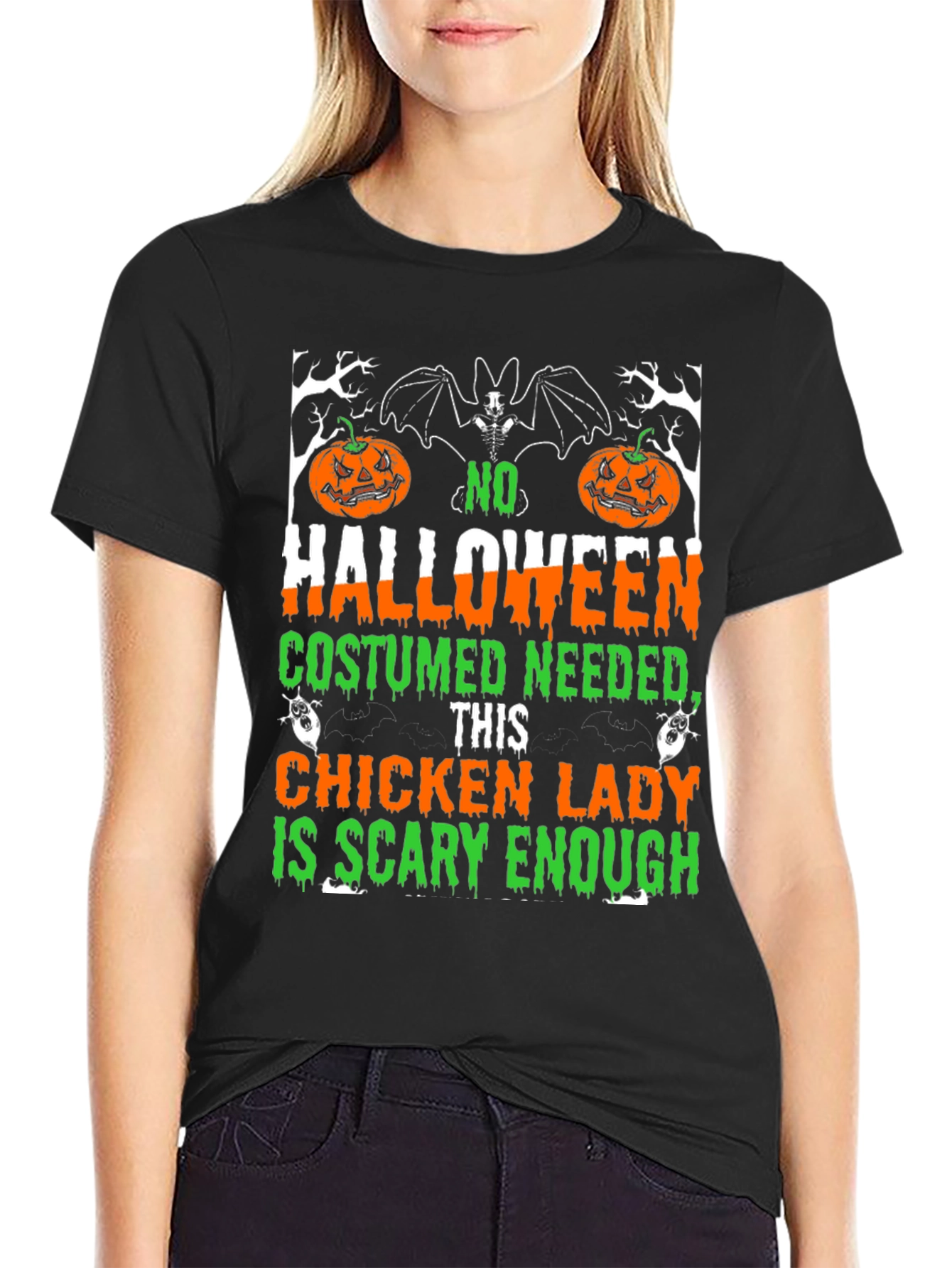 Halloween Chicken Lady Graphic Tee