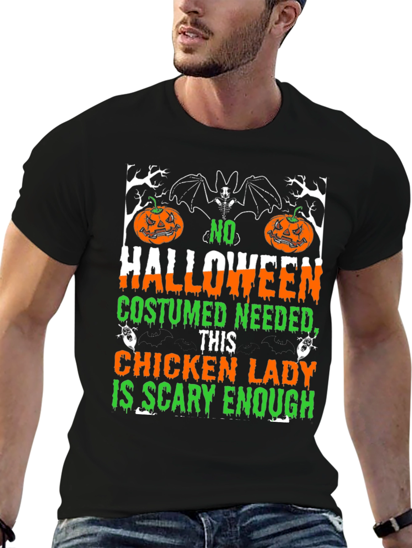 Halloween Chicken Lady Graphic Tee