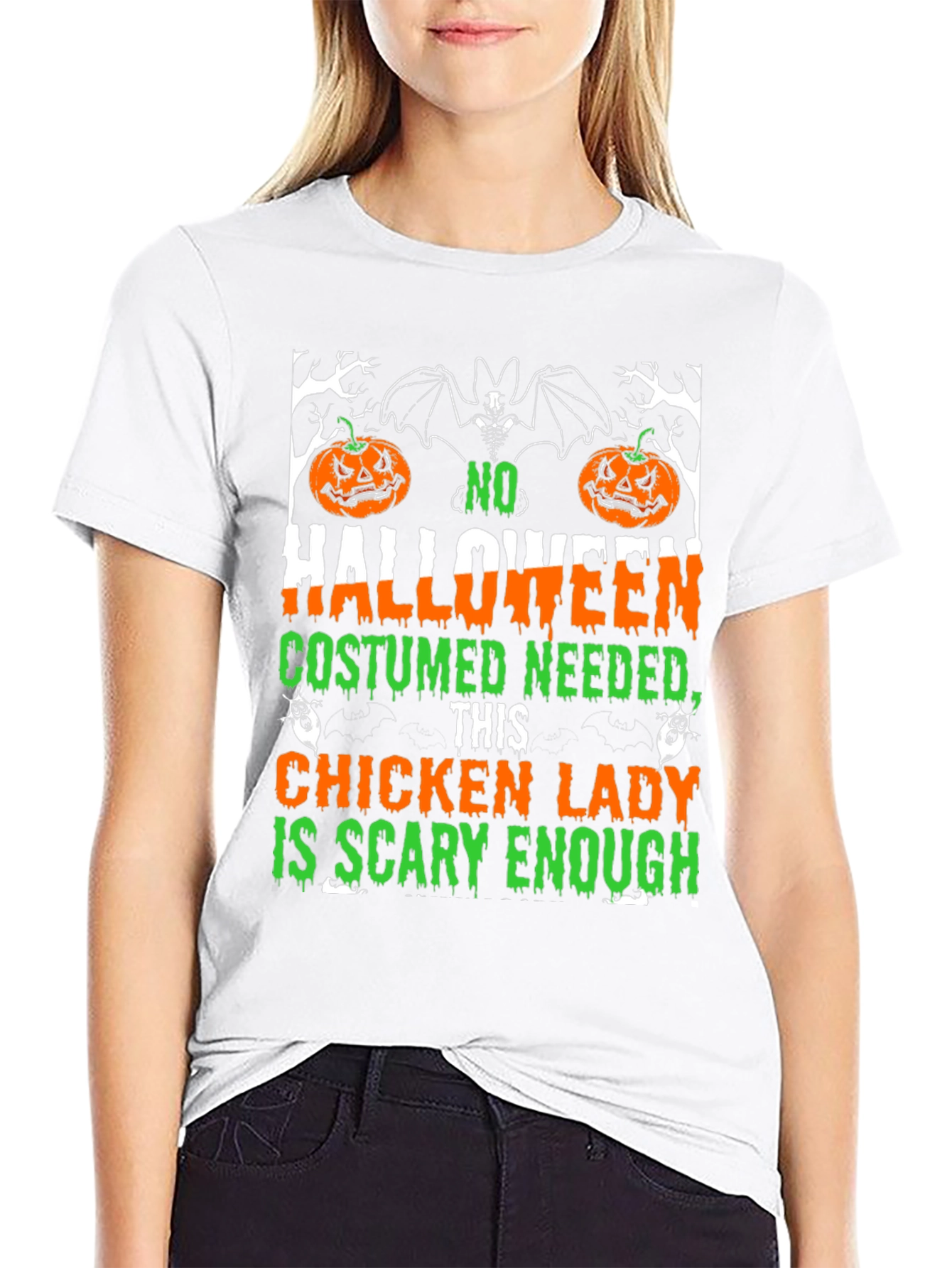 Halloween Chicken Lady Graphic Tee