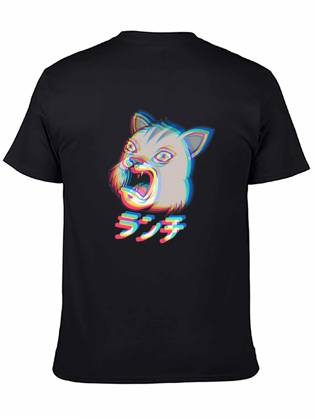Glitch Cat Tee - Anime Style