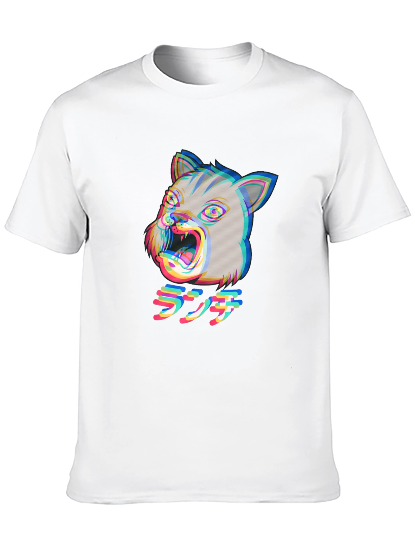 Glitch Cat Tee - Anime Style