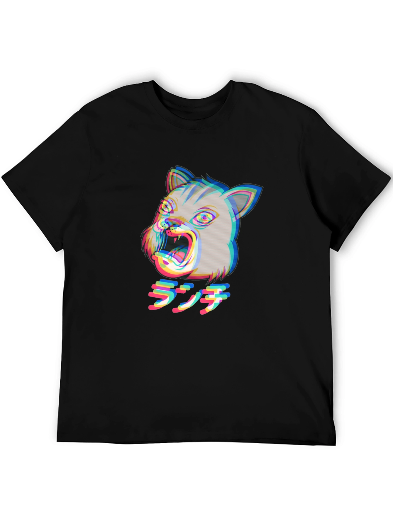 Glitch Cat Tee - Anime Style