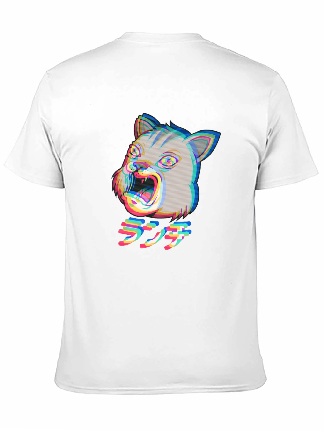 Glitch Cat Tee - Anime Style