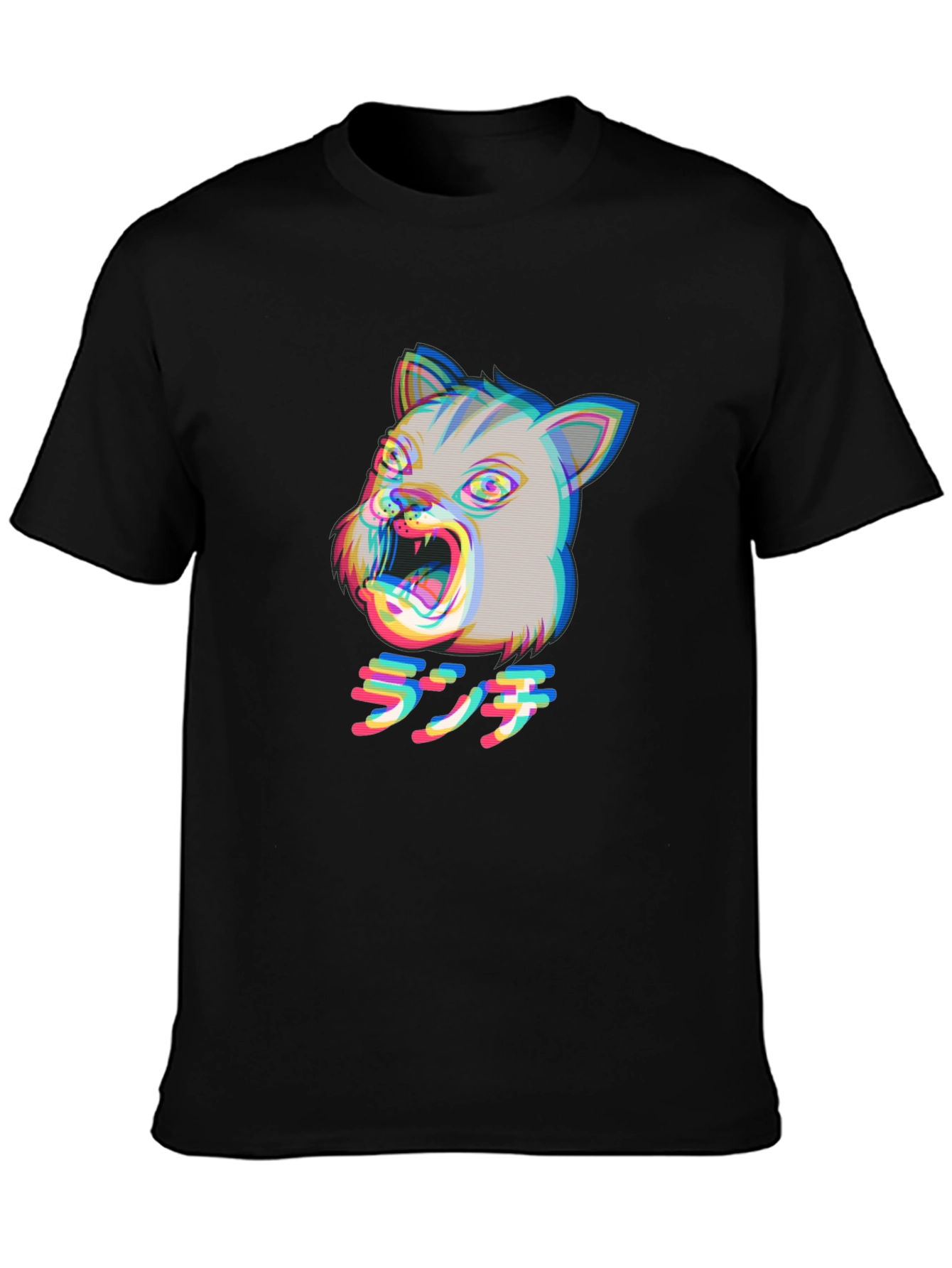 Glitch Cat Tee - Anime Style