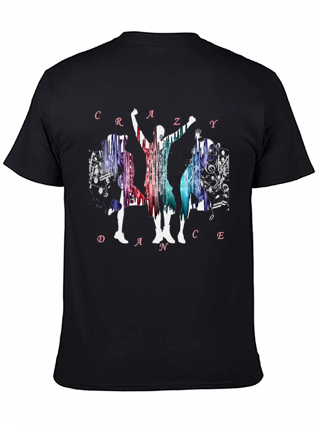 Crazy Dance Graphic T-Shirt - Black