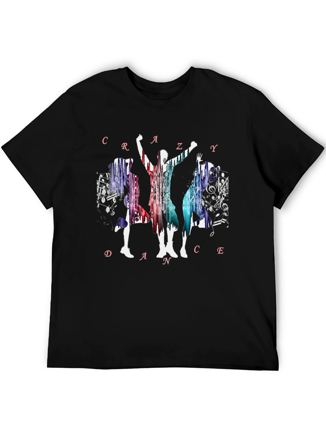 Crazy Dance Graphic T-Shirt - Black