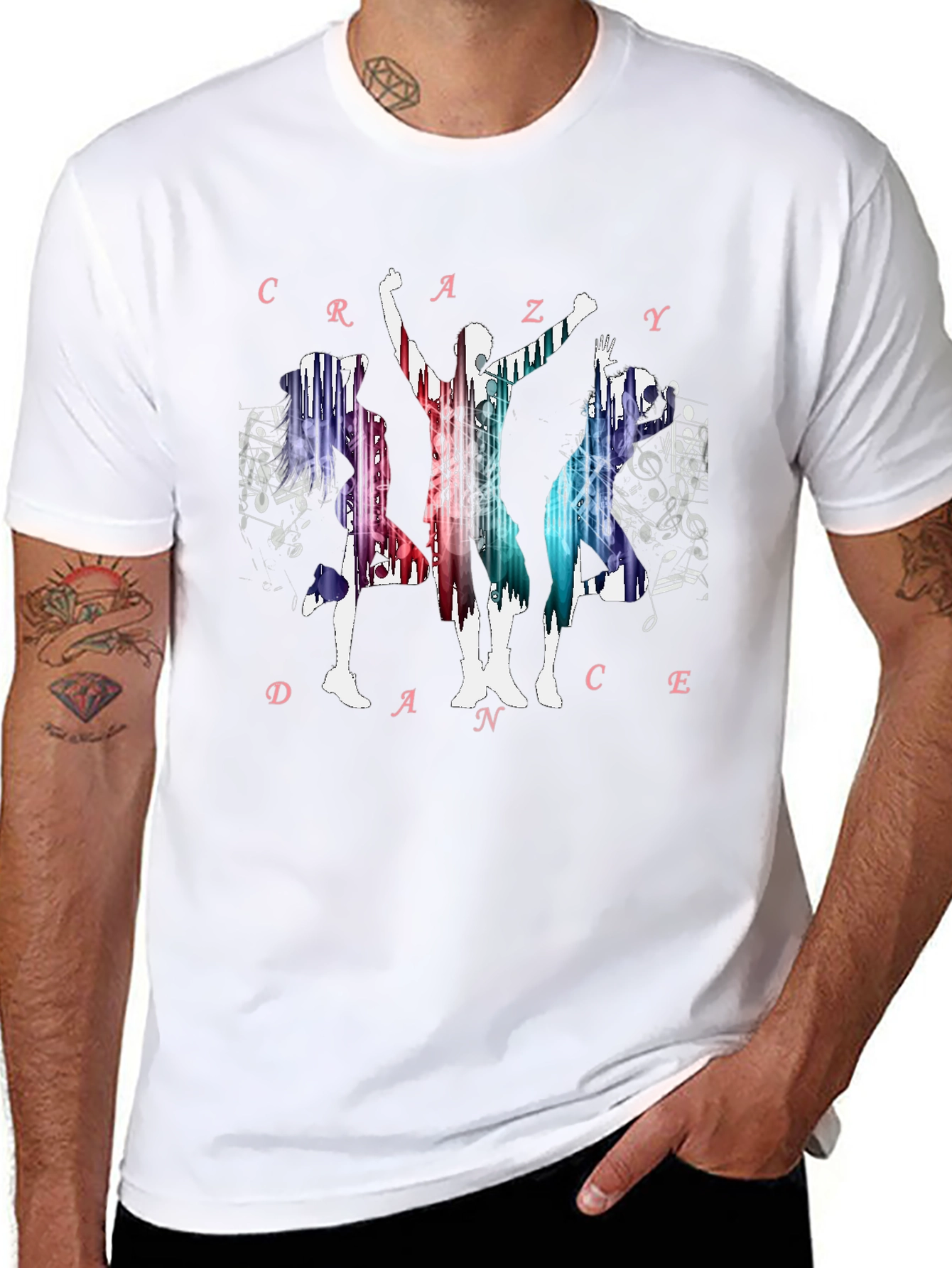 Crazy Dance Graphic T-Shirt - Black