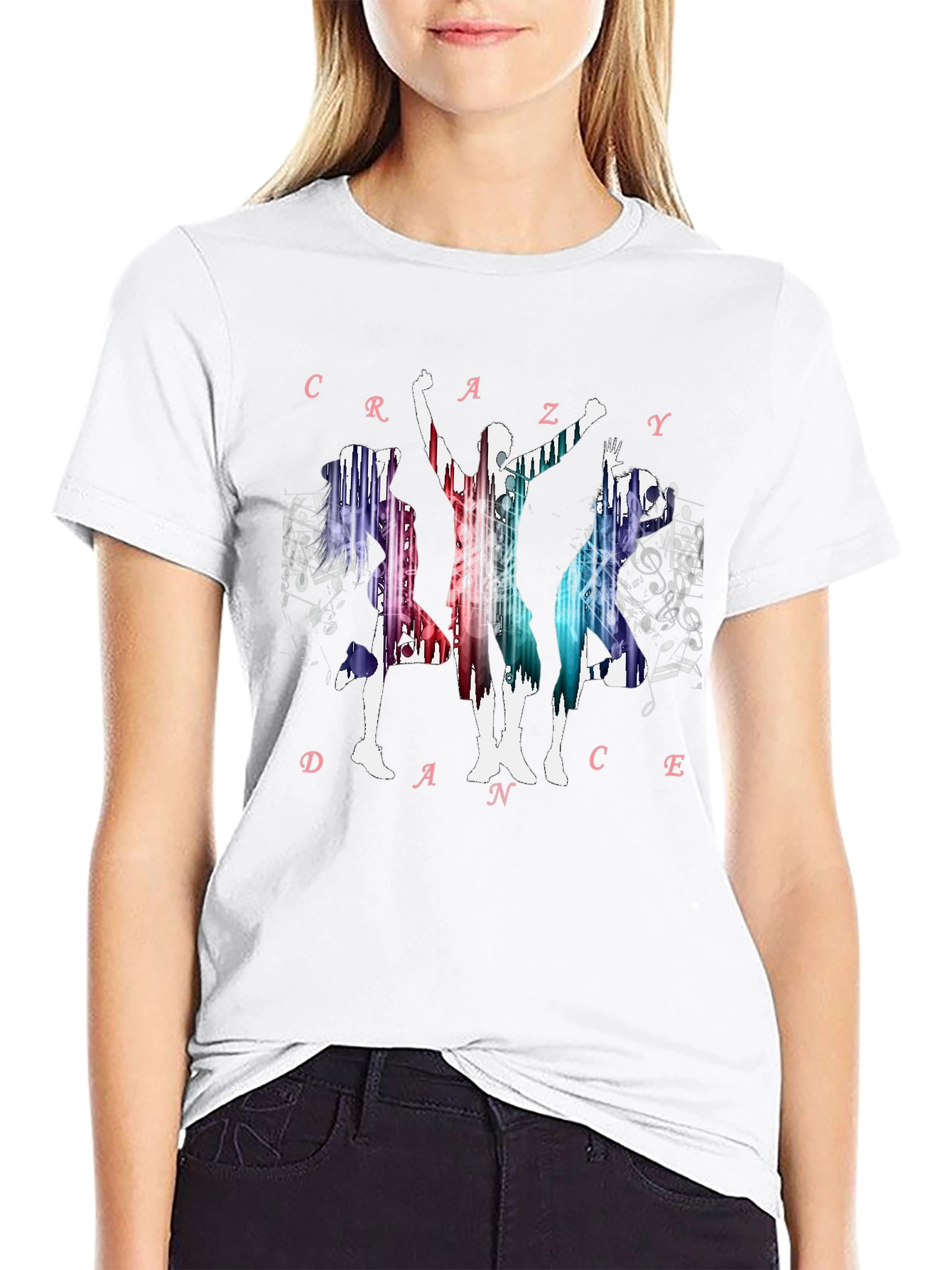 Crazy Dance Graphic T-Shirt - Black