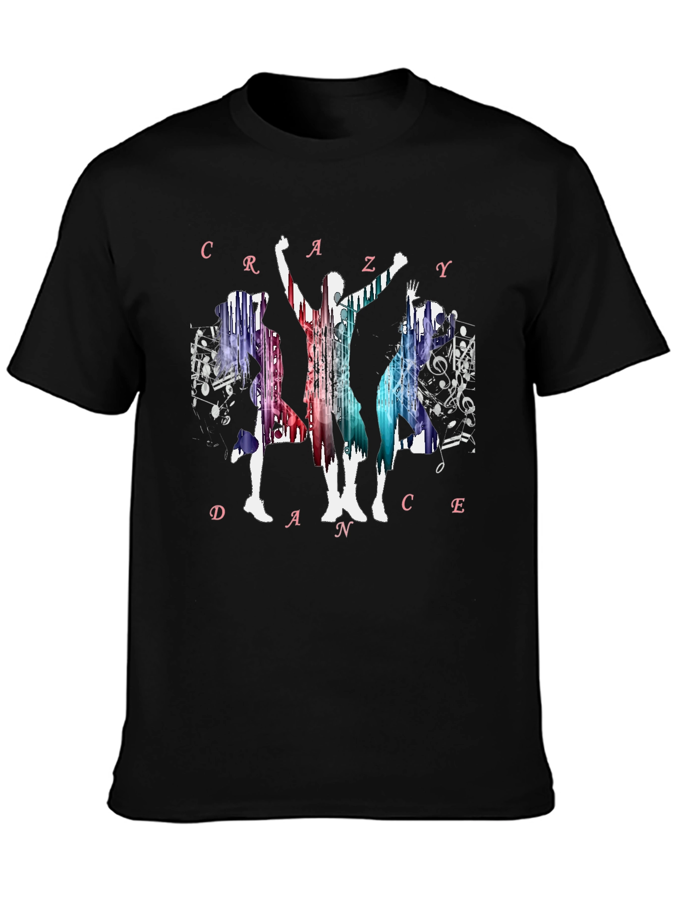 Crazy Dance Graphic T-Shirt - Black
