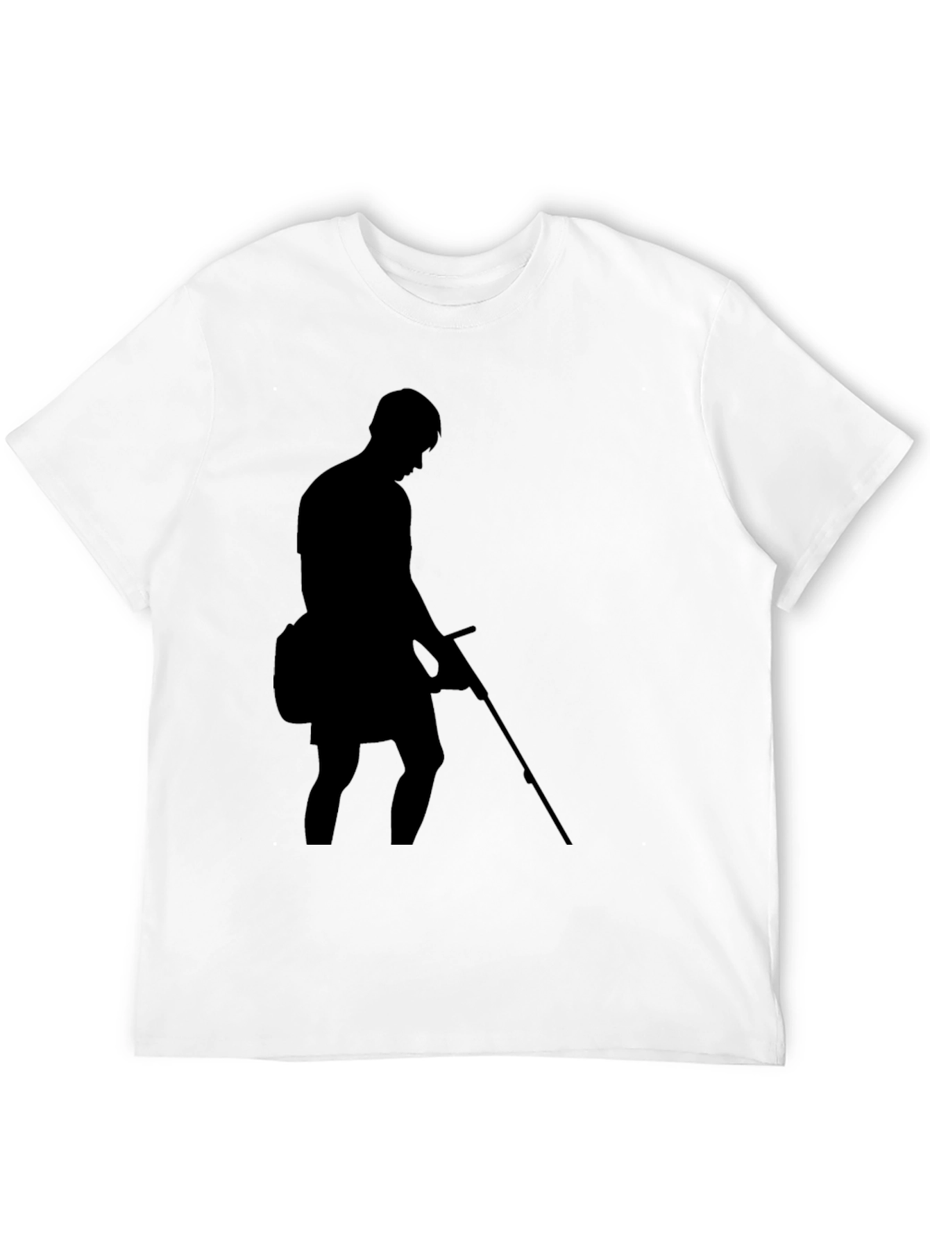Black T-Shirt with Silhouette Design