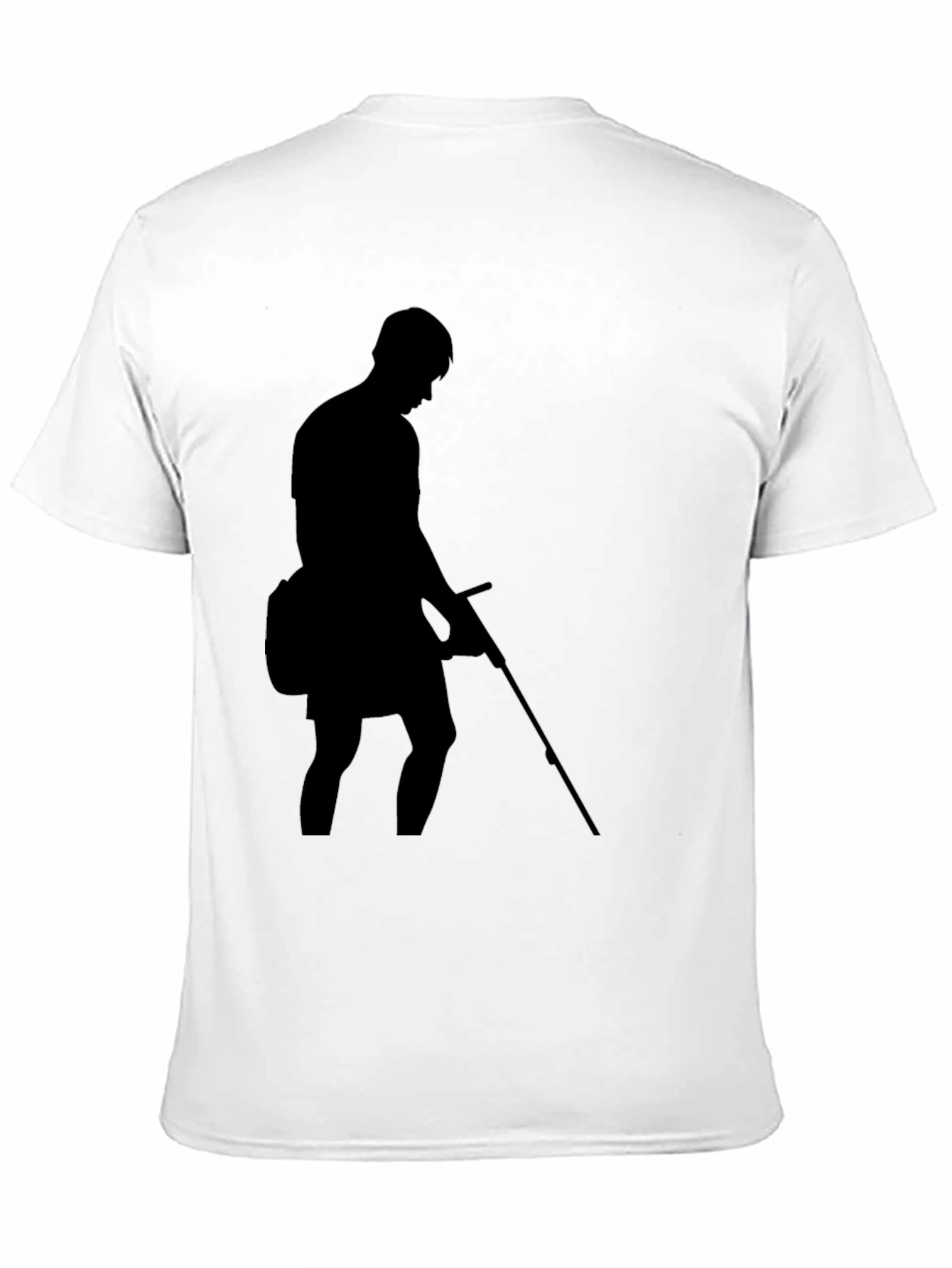 Black T-Shirt with Silhouette Design