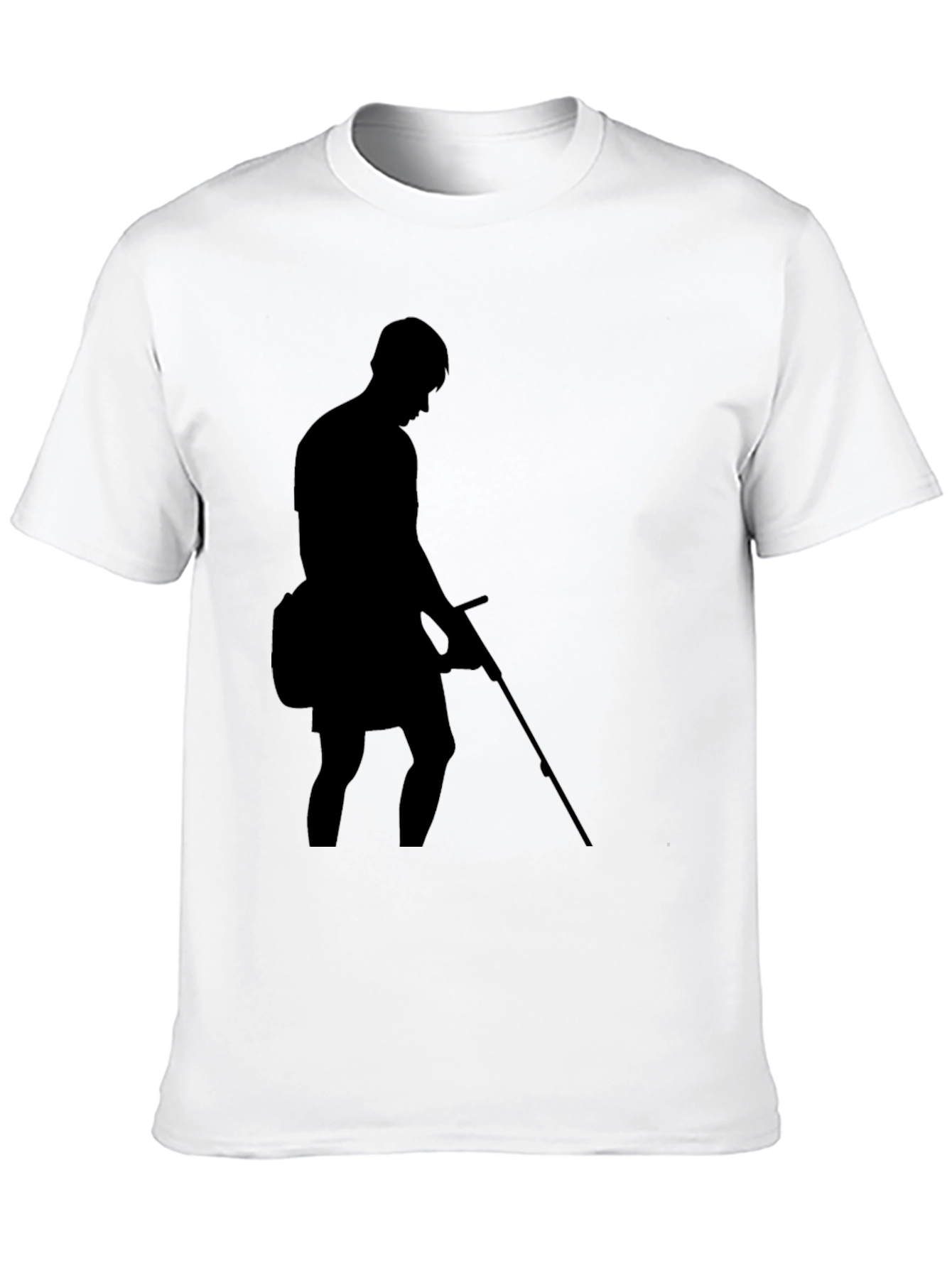 Black T-Shirt with Silhouette Design