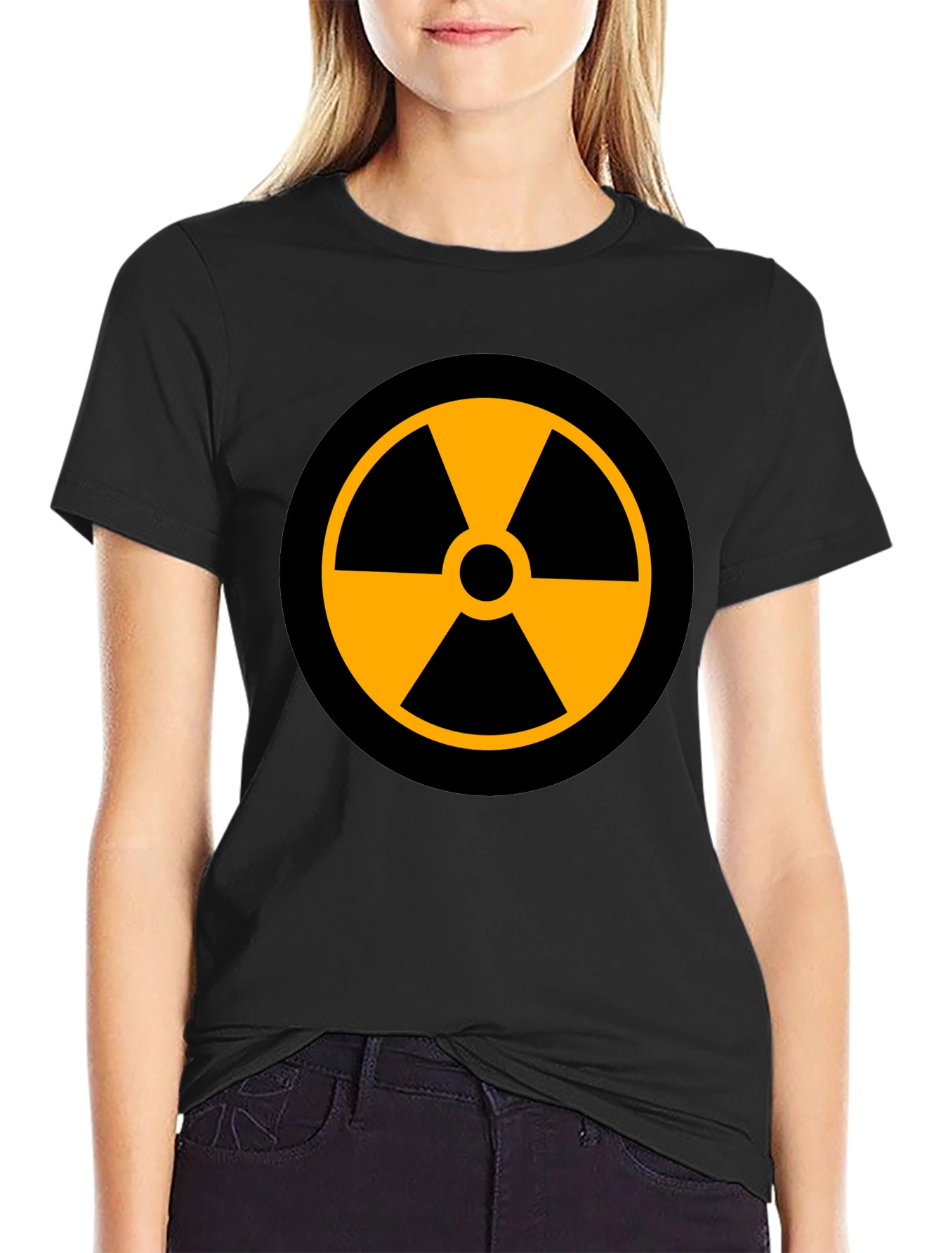 Radioactive Symbol Graphic Print T-Shirt