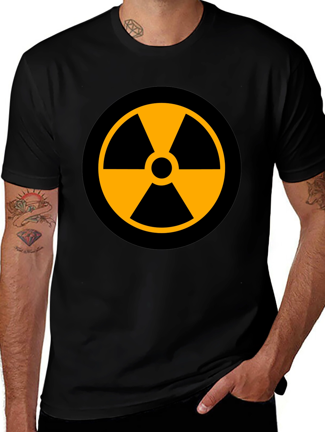 Radioactive Symbol Graphic Print T-Shirt