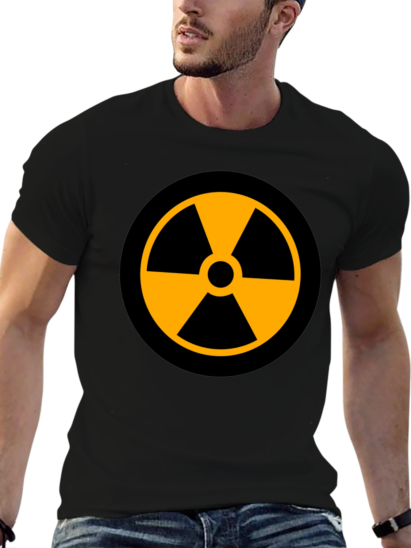 Radioactive Symbol Graphic Print T-Shirt
