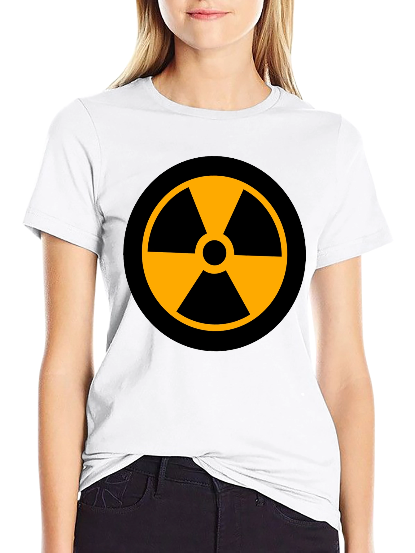 Radioactive Symbol Graphic Print T-Shirt