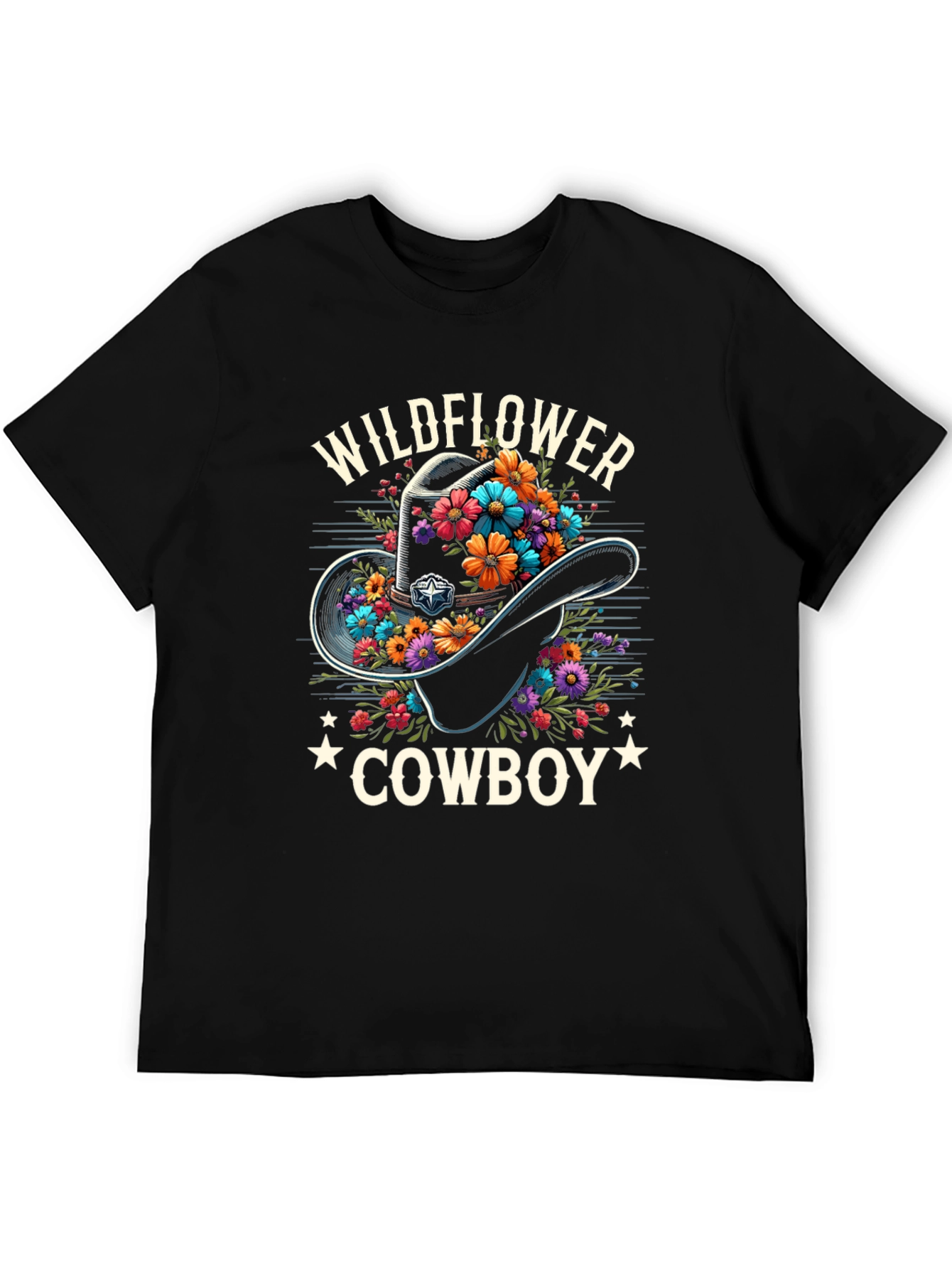 Wildflower Cowboy Graphic Tee - Western Style