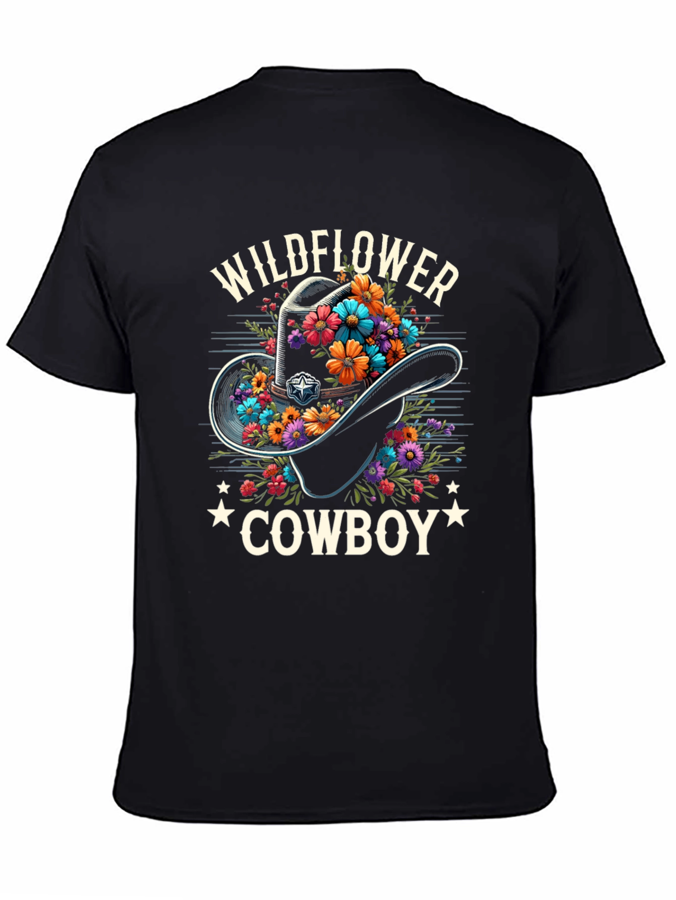 Wildflower Cowboy Graphic Tee - Western Style