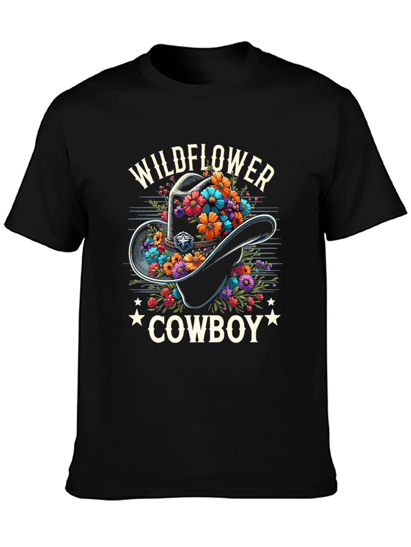 Wildflower Cowboy Graphic Tee - Western Style