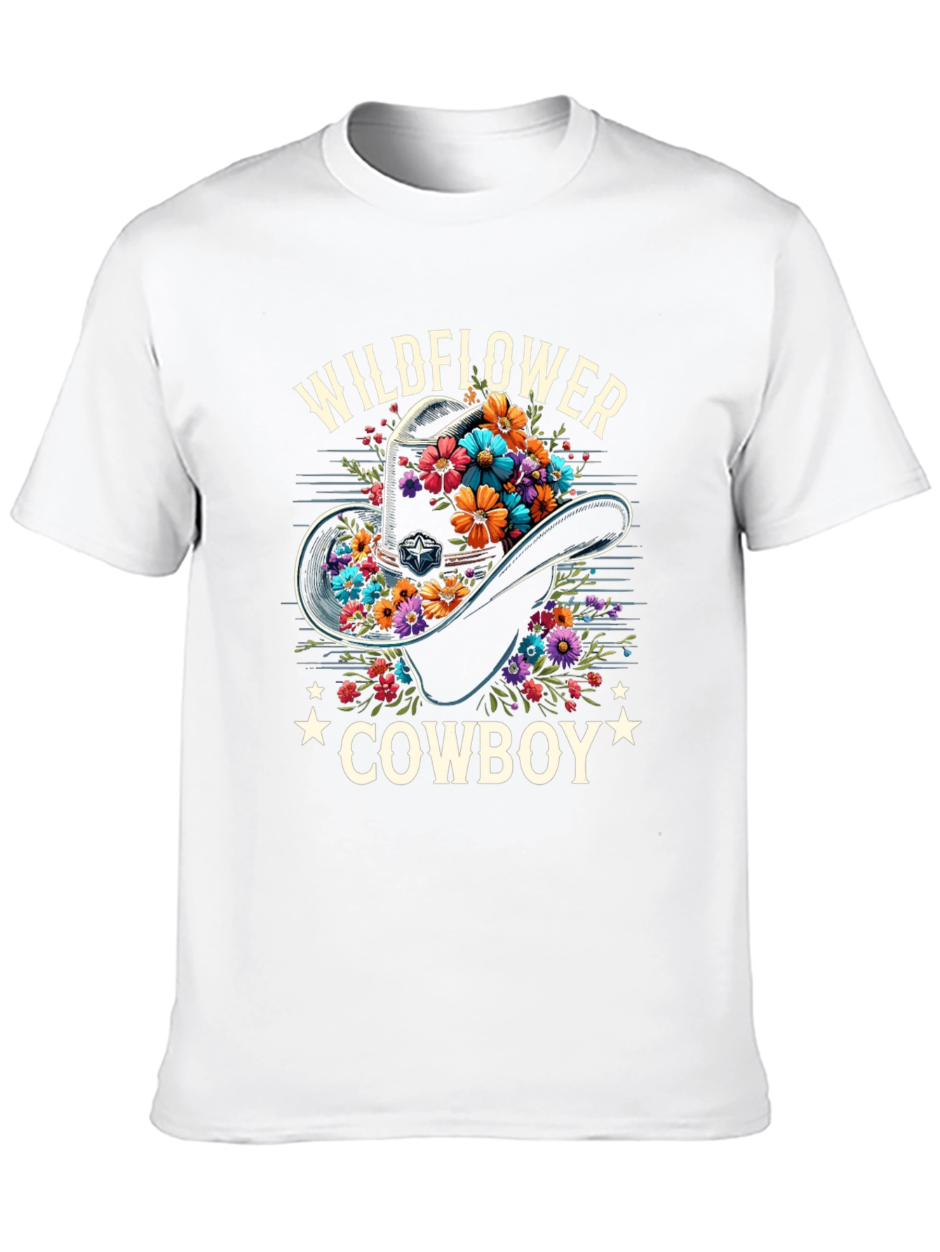 Wildflower Cowboy Graphic Tee - Western Style