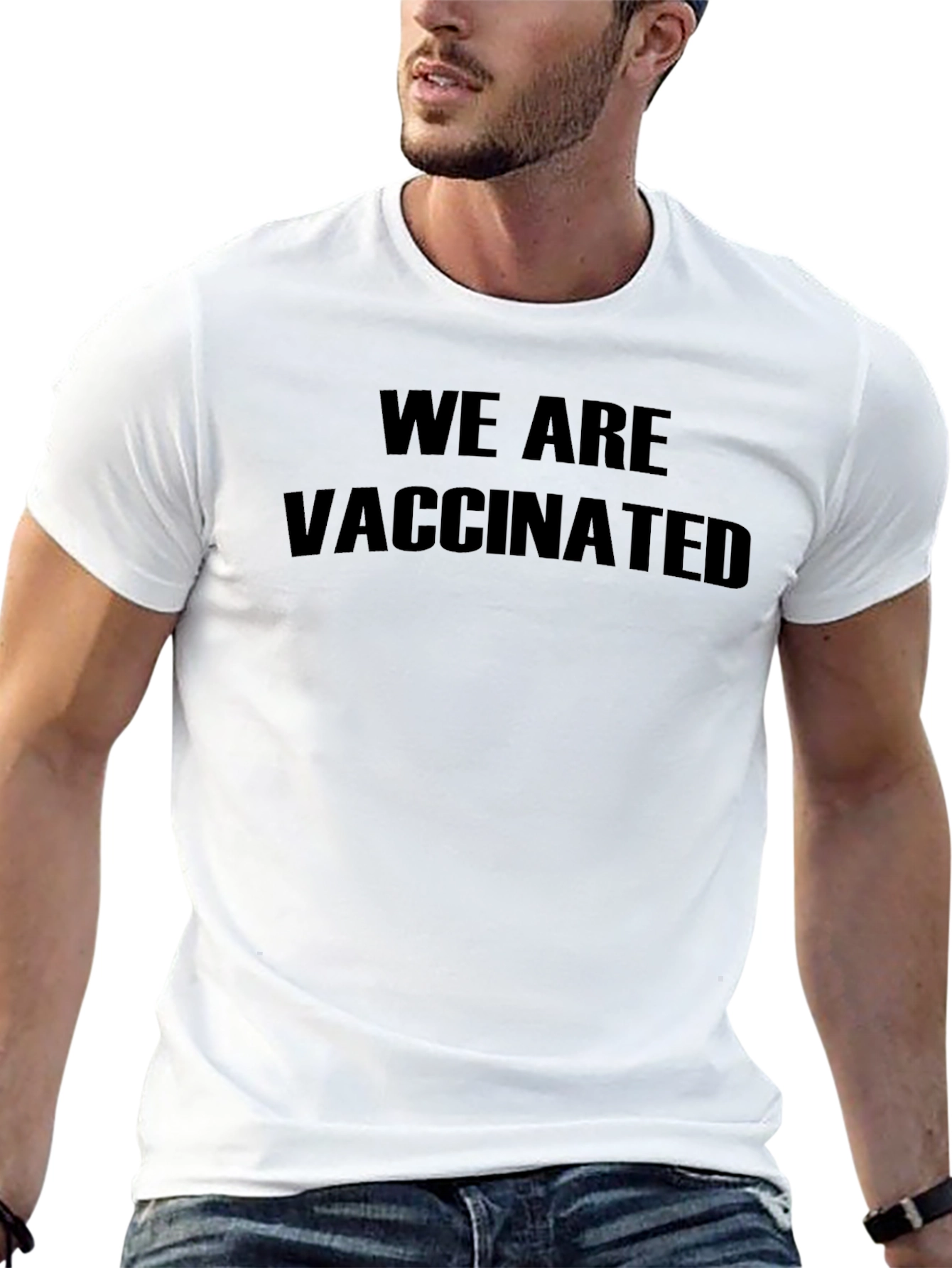 We Are Vaccinated Black T-Shirt